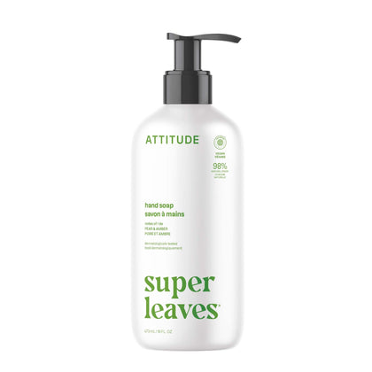 BIO SPECTRA ATTITUDE Liquid Hand Soap front view with Pear & Amber fragrance