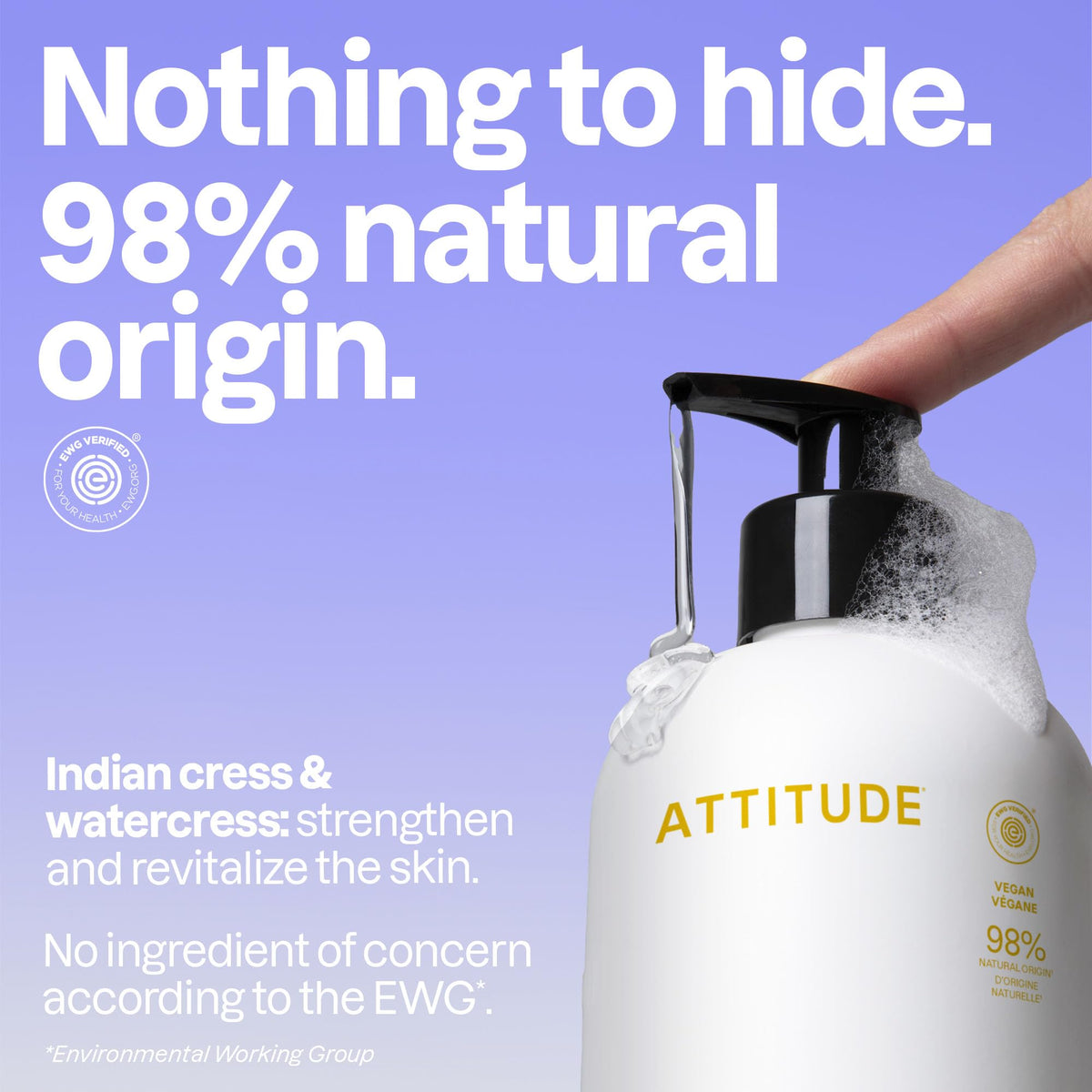 BIO SPECTRA ATTITUDE Liquid Hand Soap ingredients list on packaging