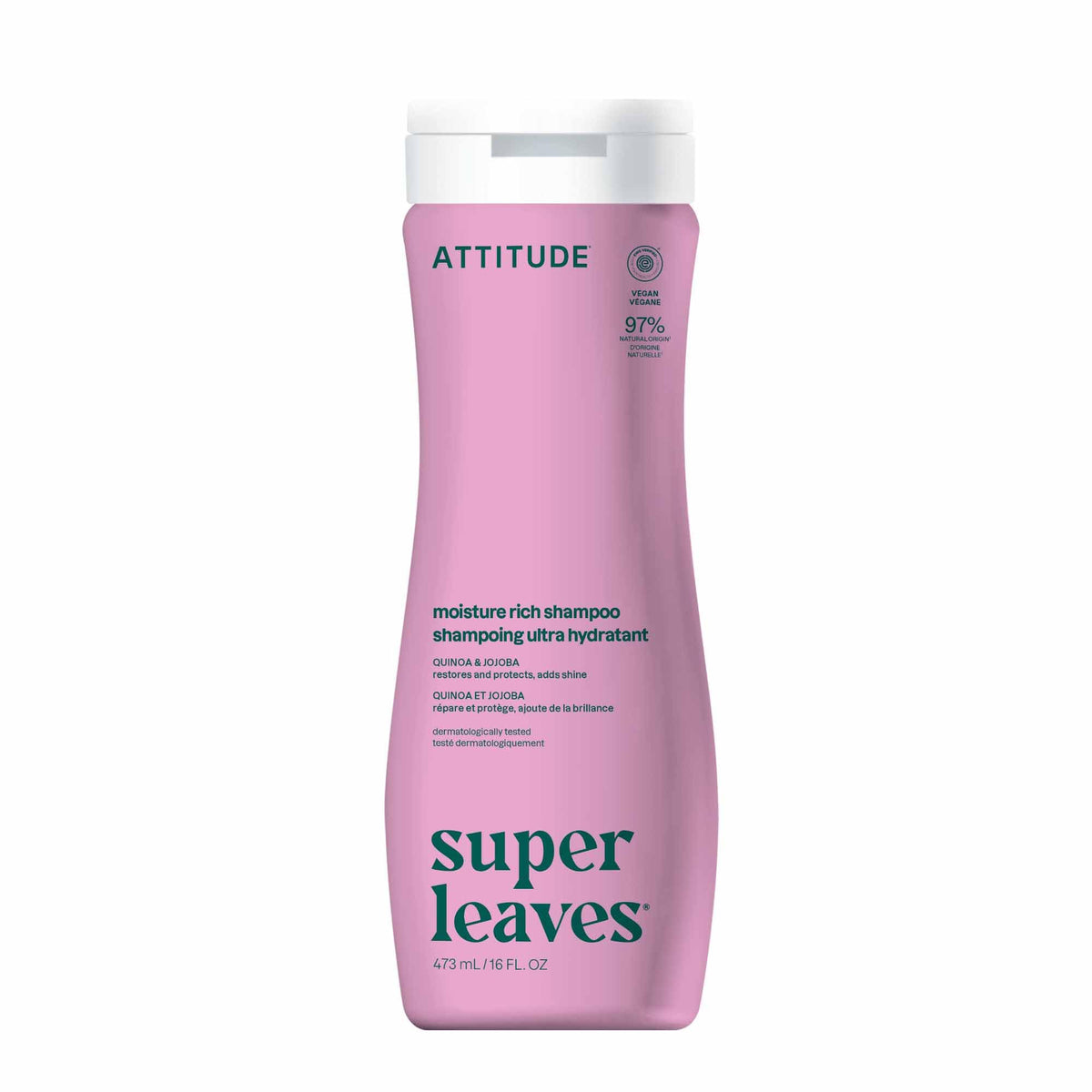 BIO SPECTRA ATTITUDE Moisture Rich Hair Shampoo front view 16 Fl Oz