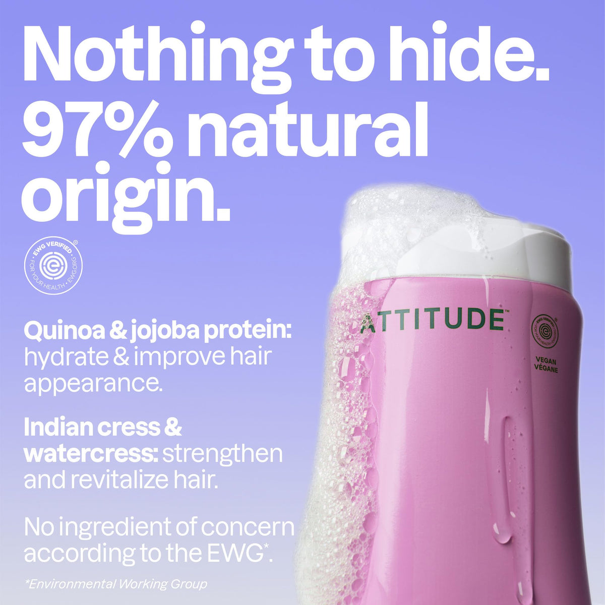 BIO SPECTRA ATTITUDE Moisture Rich Hair Shampoo side view showing cap