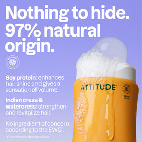 BIO SPECTRA ATTITUDE Volume and Shine Shampoo side view showing bottle design