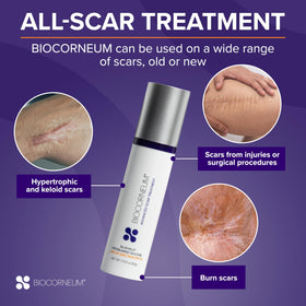 BIOCORNEUM Silicone Scar Gel 20g application on skin
