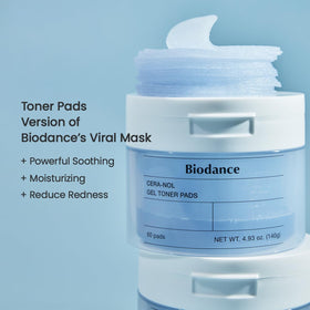 BIODANCE Cera-nol Gel Toner Pads in hand