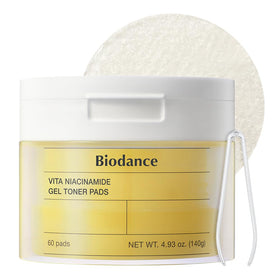 BIODANCE Vita Niacinamide Gel Toner Pads front view with packaging