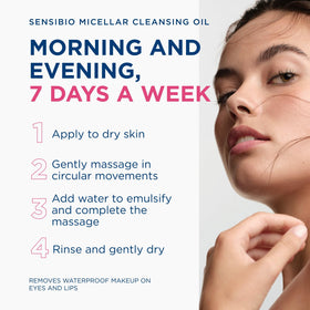 Bioderma Sensibio Micellar Cleansing Oil 5 Fl Oz in use on skin