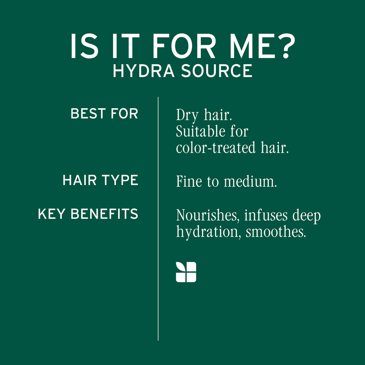 Biolage Hydra Source Shampoo Refill packaging details
