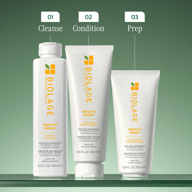 Biolage Smooth Proof Conditioner in a bathroom setting