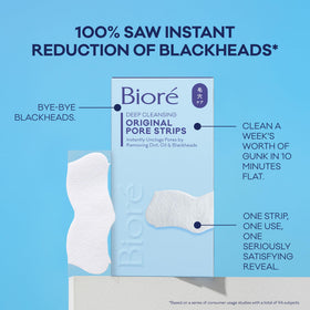 Bioré Blackhead Remover Strips displayed with skincare products