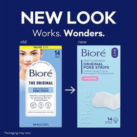 Bioré Blackhead Remover Strips in use on a nose
