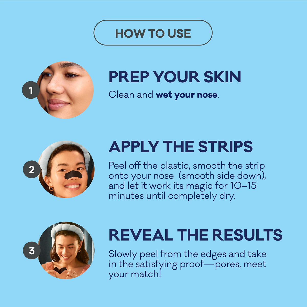 Bioré Charcoal Deep Cleansing Nose Pore Strips close-up on texture