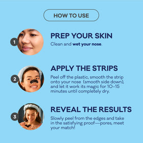 Bioré Charcoal Deep Cleansing Nose Pore Strips close-up on texture