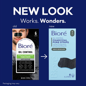 Bioré Charcoal Pore Strips showing application on nose