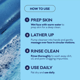 Bioré Deep Pore Charcoal Face Wash in use on skin
