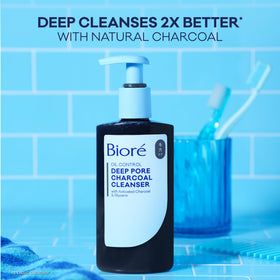 Bioré Deep Pore Charcoal Face Wash texture close-up