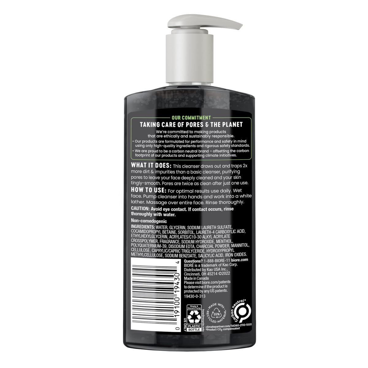 Bioré Deep Pore Charcoal Face Wash usage demonstration