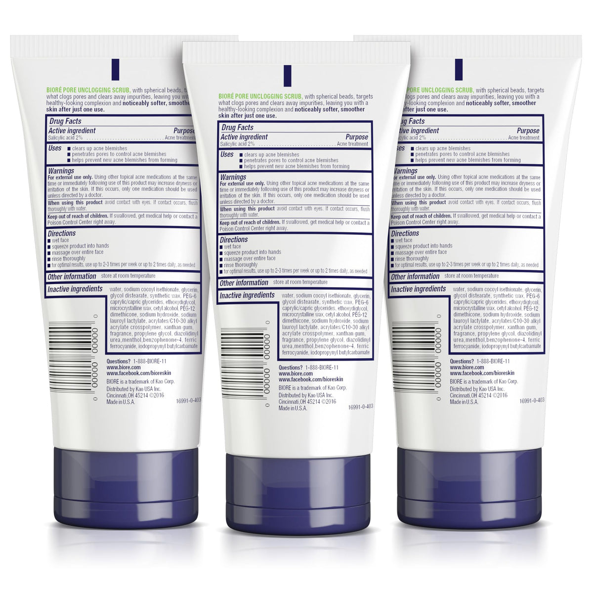 Bioré Pore Unclogging Scrub 5 Oz texture close-up