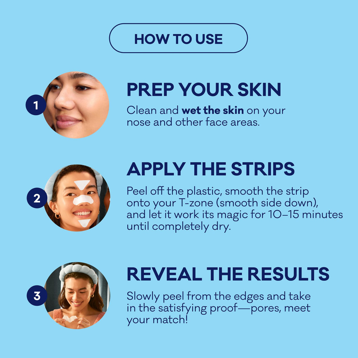 Bioré T-Zone Blackhead Remover Strips on chin