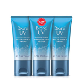 Bioré UV Aqua Rich Moisturiser SPF 50 front view, 1.7 fl oz