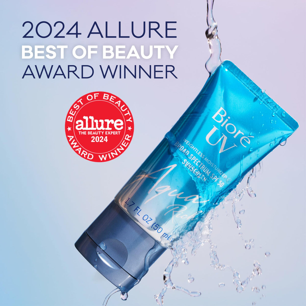 Bioré UV Aqua Rich Moisturiser SPF 50 packaging side view