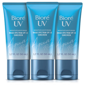 Bioré UV Aqua Rich Moisturizer SPF 30 3-pack front view