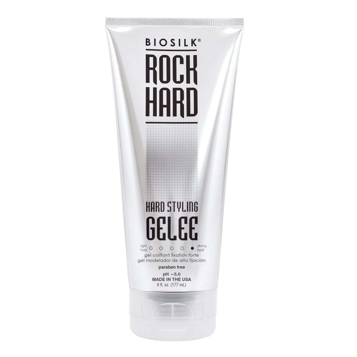 BioSilk Rock Hard Gel 6 Oz front view with sleek packaging
