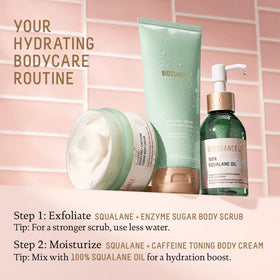 BIOSSANCE 100% Squalane Oil in hand for application