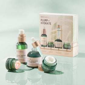 BIOSSANCE Plump & Hydrate Skincare Set lifestyle scene