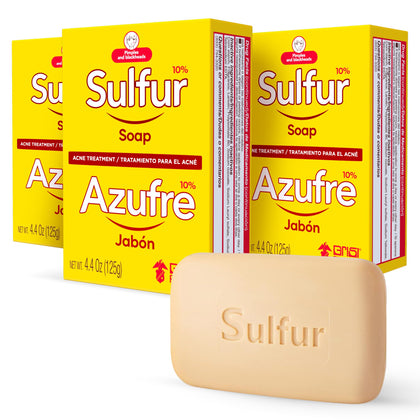 Biosulfur Acne Bar Soap front view with packaging