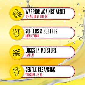Biosulfur Acne Bar Soap in use on skin