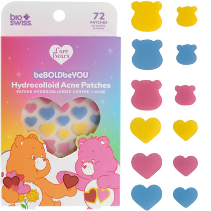 BioSwiss Care Bears Pimple Patches front view with heart and bear designs
