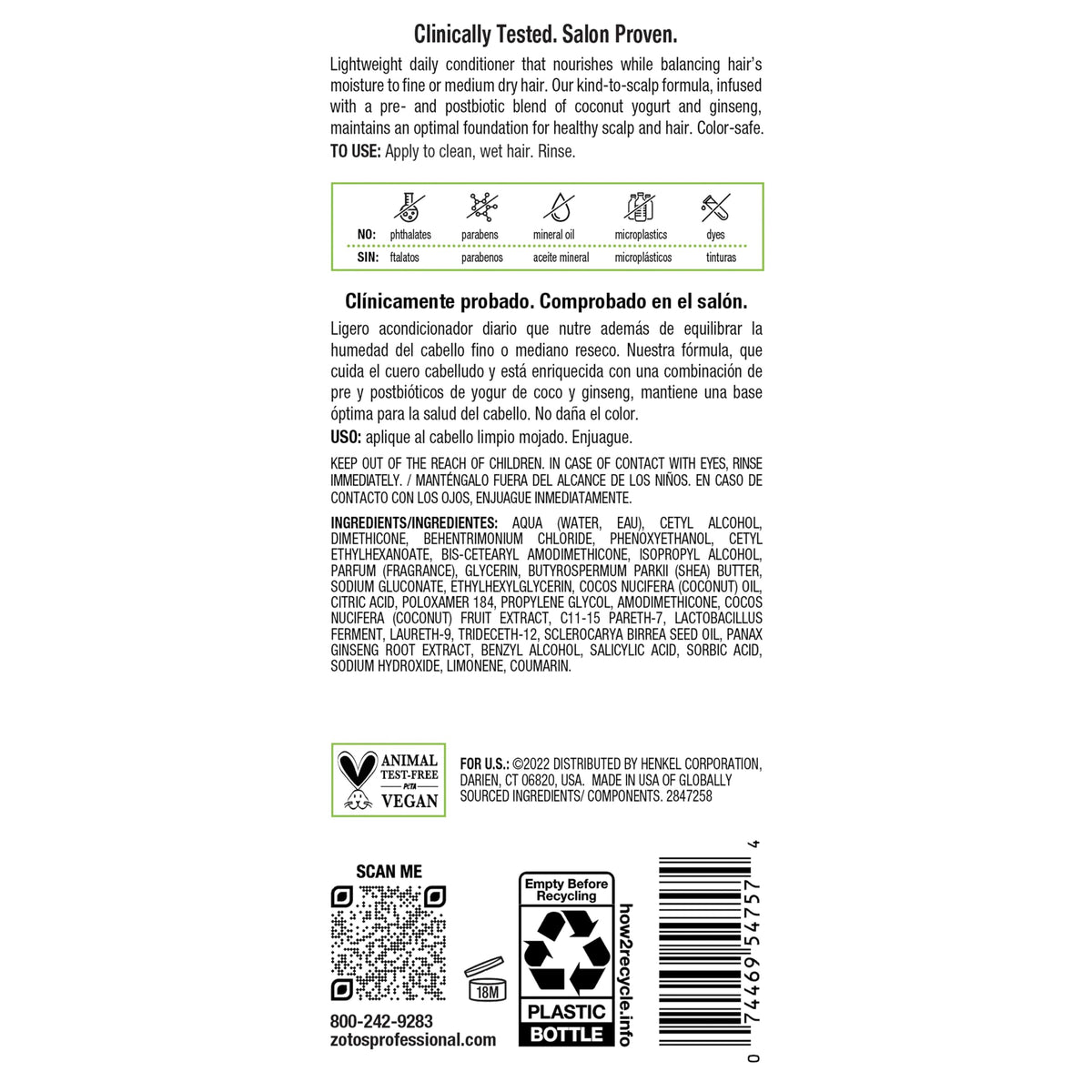 Biotera Moisturizing Conditioner with natural ingredients display