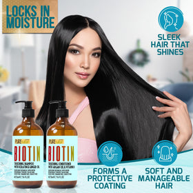 Biotin Shampoo and Conditioner Set lifestyle scene