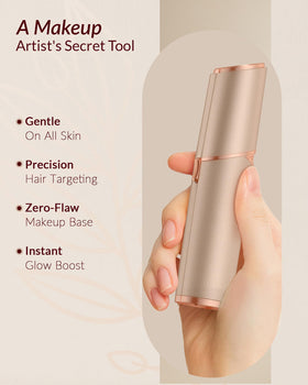 bissuuy Facial Hair Removal Device in hand for demonstration