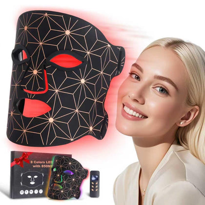 biuufish Red Light Therapy Mask front view with 240 LED beads