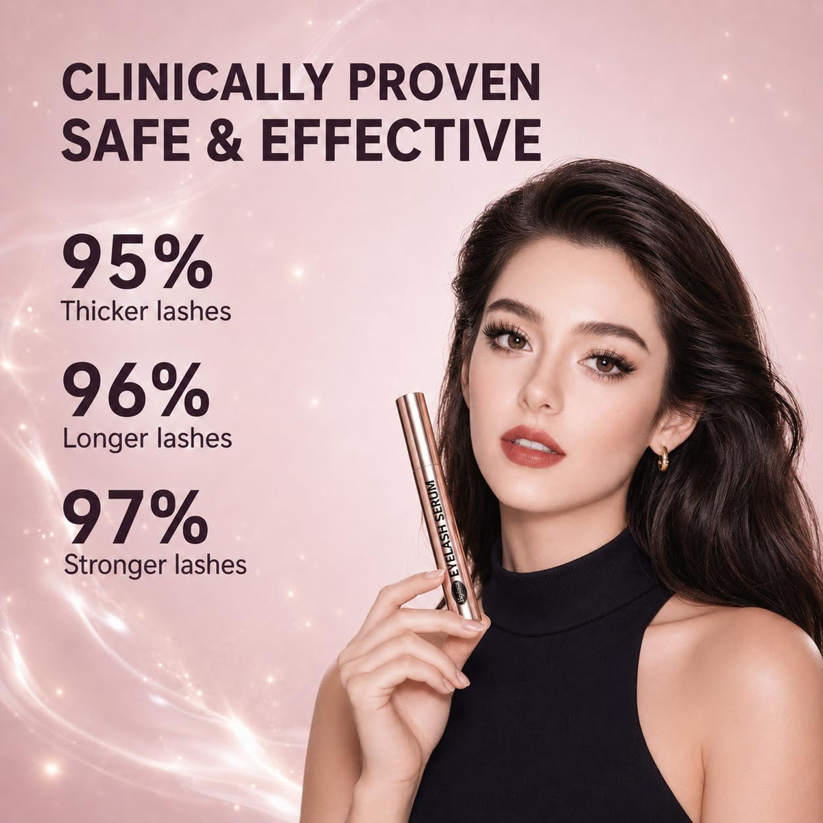 BIYSBER Eyelash Growth Serum rose gold packaging