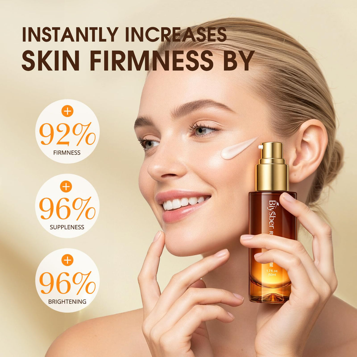 BIYSBER Retinol Collagen Serum texture on hand