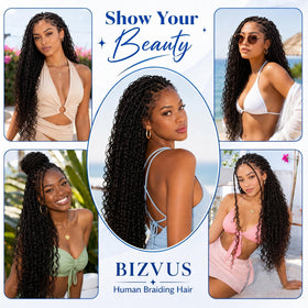 BIZVUS Human Braiding Hair in a lifestyle setting