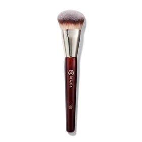 BK BEAUTY 101 Contoured Foundation Brush front view with soft bristles