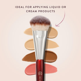 BK BEAUTY 109 Mini Contoured Foundation Brush in use on face