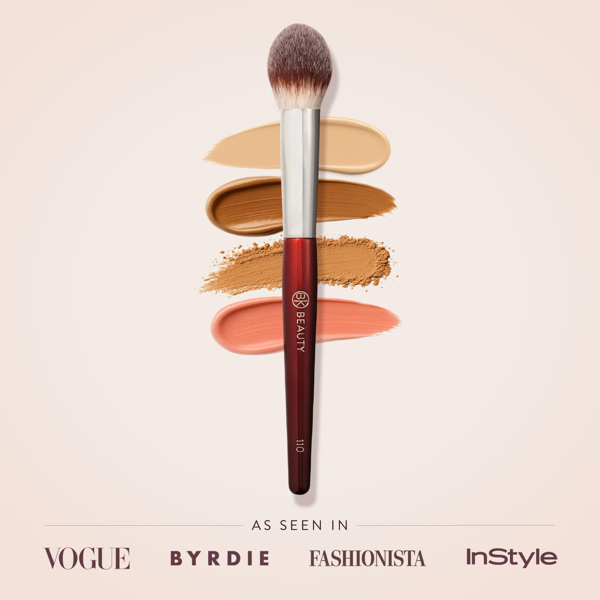 BK BEAUTY 110 Large Concealer Brush close-up of bristles