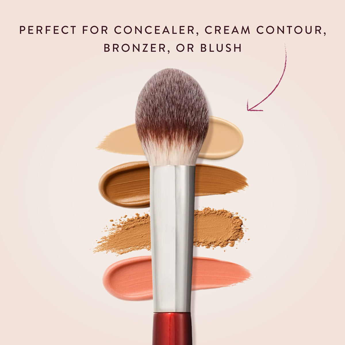 BK BEAUTY 110 Large Concealer Brush in a makeup kit setting