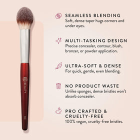 BK BEAUTY 110 Large Concealer Brush side view showing bristles