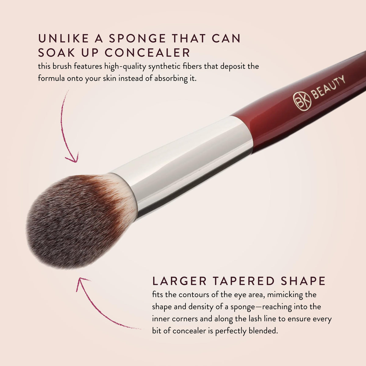 BK BEAUTY 110 Large Concealer Brush with concealer product