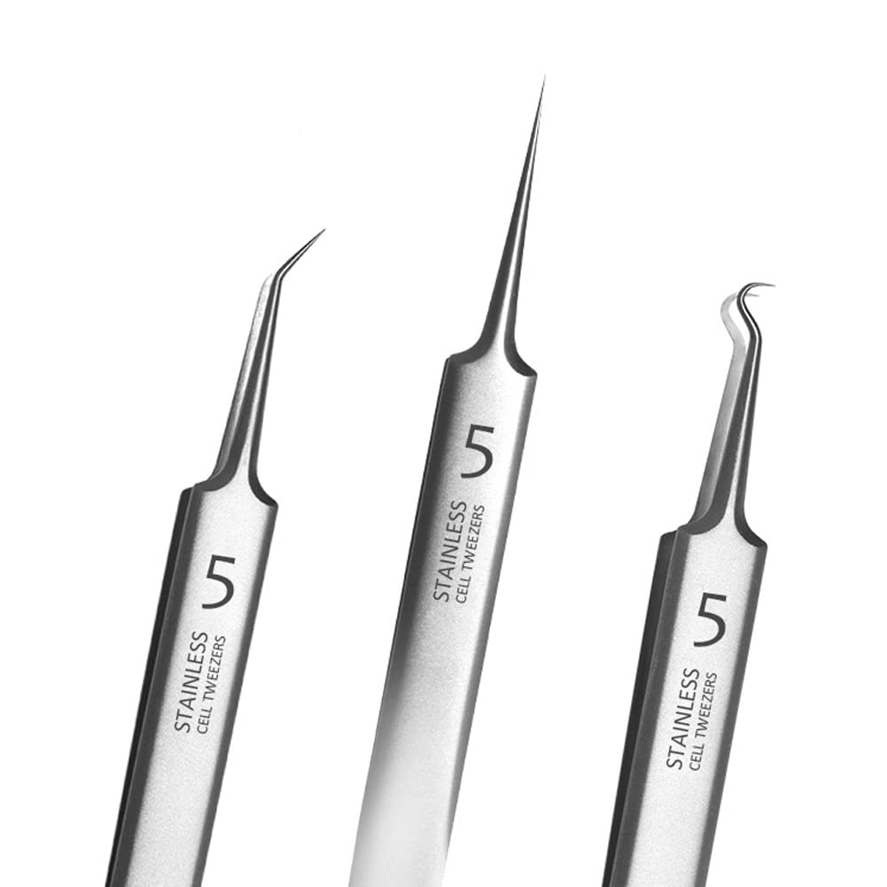 BLAAROOM Professional Facial Blackhead Remover Tweezers Kit front view