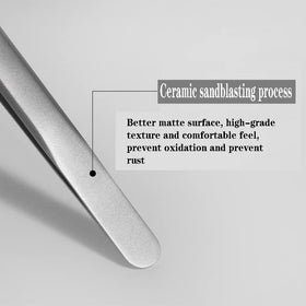 BLAAROOM stainless steel tweezers close-up