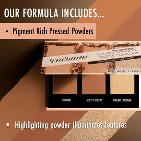 Black Radiance True Complexion Contour Palette open showing blendable powders