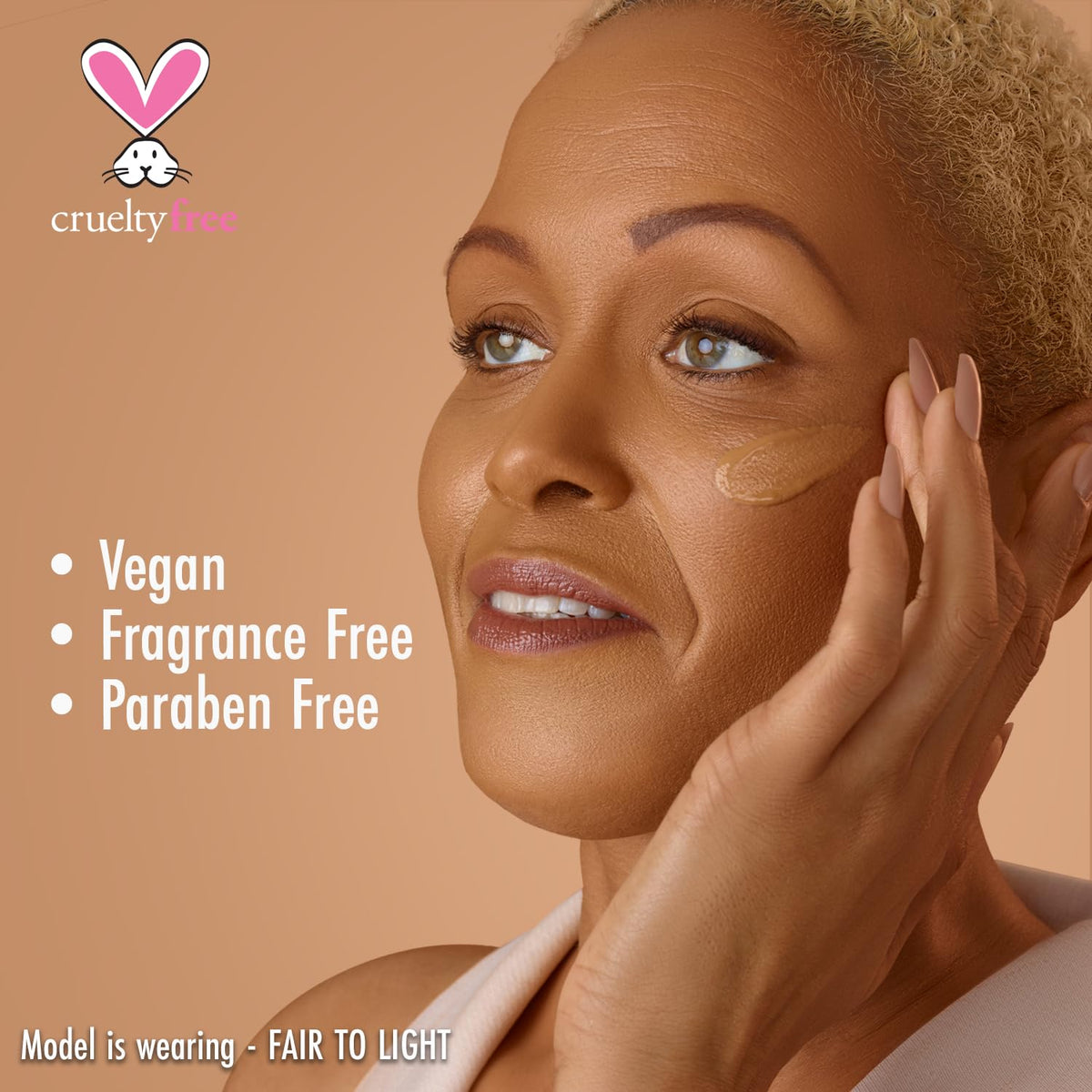 Black Radiance True Complexion Longwear Concealer Medium applied on model's face