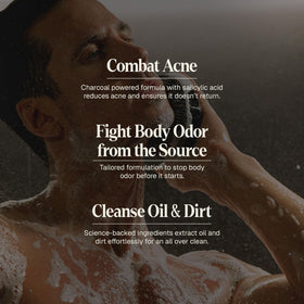 Black Wolf Body Wash and Face Wash bundle on display