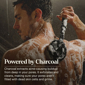 Black Wolf Salicylic Acid Body Wash in bathroom setting