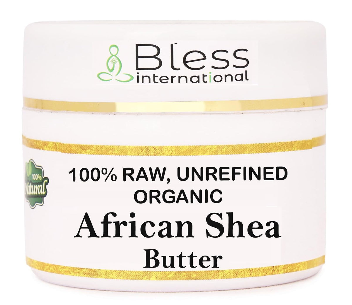 Bless International Organic Raw Shea Butter 140g front view